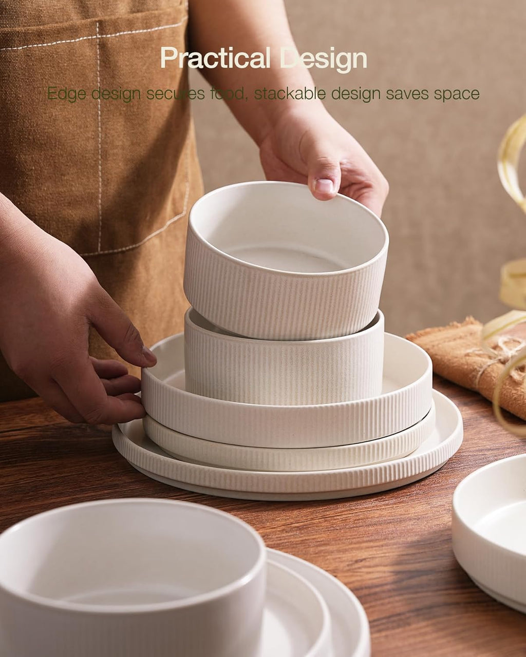Modern Ceramic Dinnerware Set – Minimalist Plates & Bowls Collection