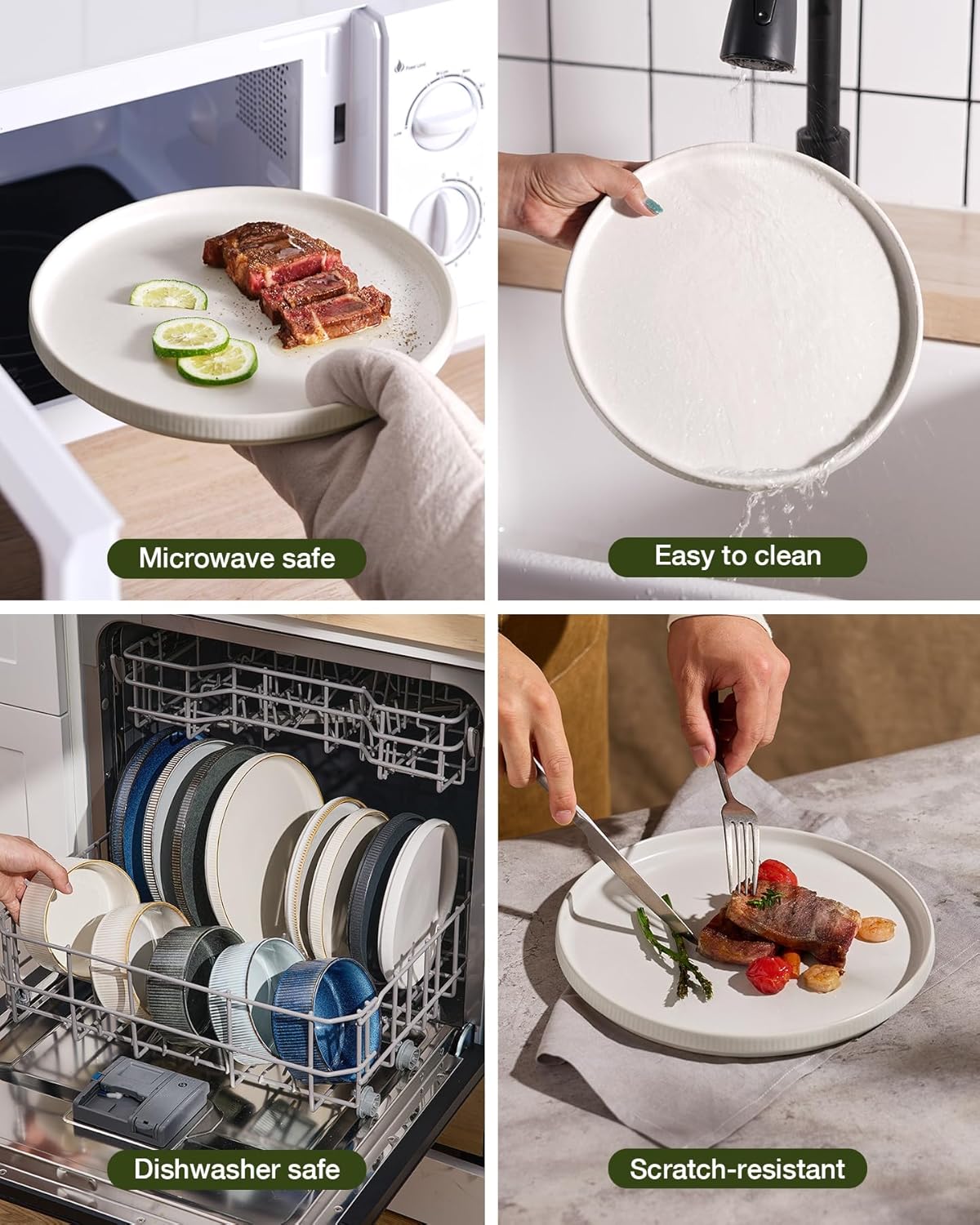 Modern Ceramic Dinnerware Set – Minimalist Plates & Bowls Collection