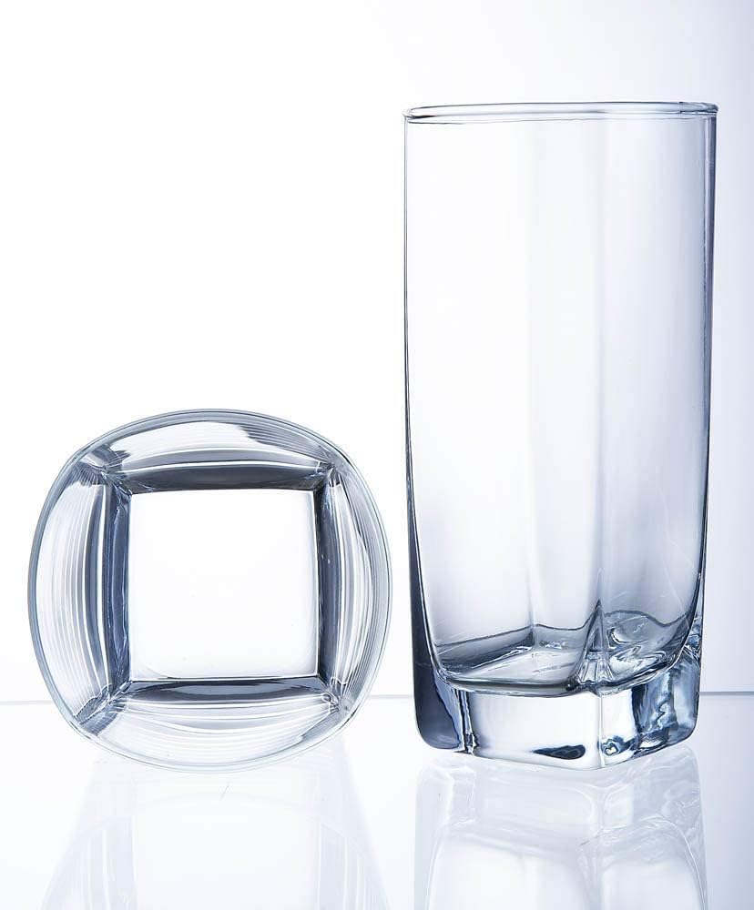 Drinking Glasses Set of 16 – Modern Drinkware Kitchen Items & Home Essentials for Daily Usage